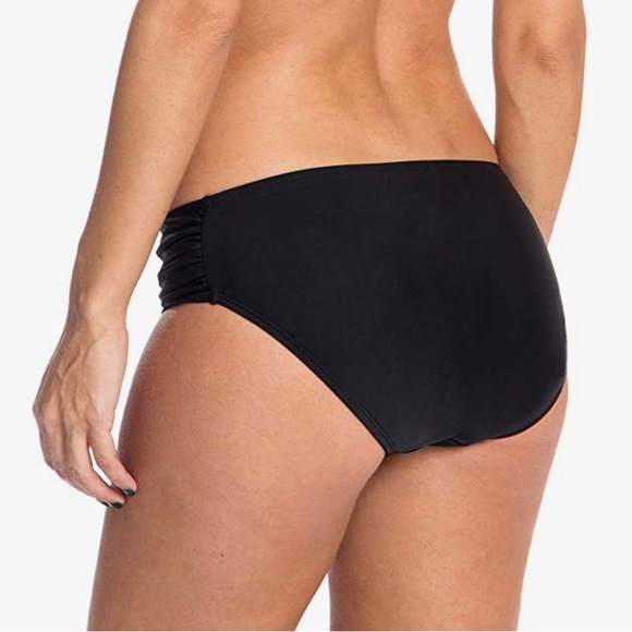 Ocean Blues Black Women's Full Coverage Swim Bottoms Ruched Sides Bikini… - Picture 3 of 9